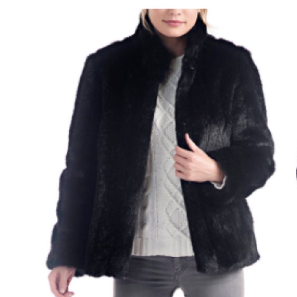 NWT: Fabulous Furs Favorite Faux Fur Jacket, Black
